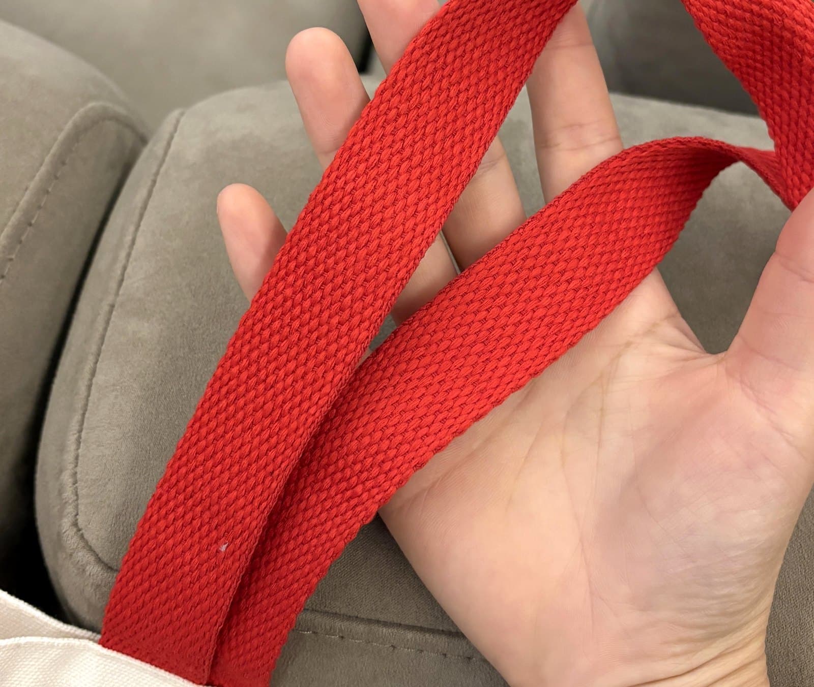 Upgraded woven handles in hand